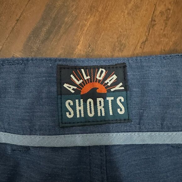 FAHERTY Belt Loop All Day 9" Shorts Drawstring in Navy Blue - Picture 10 of 12